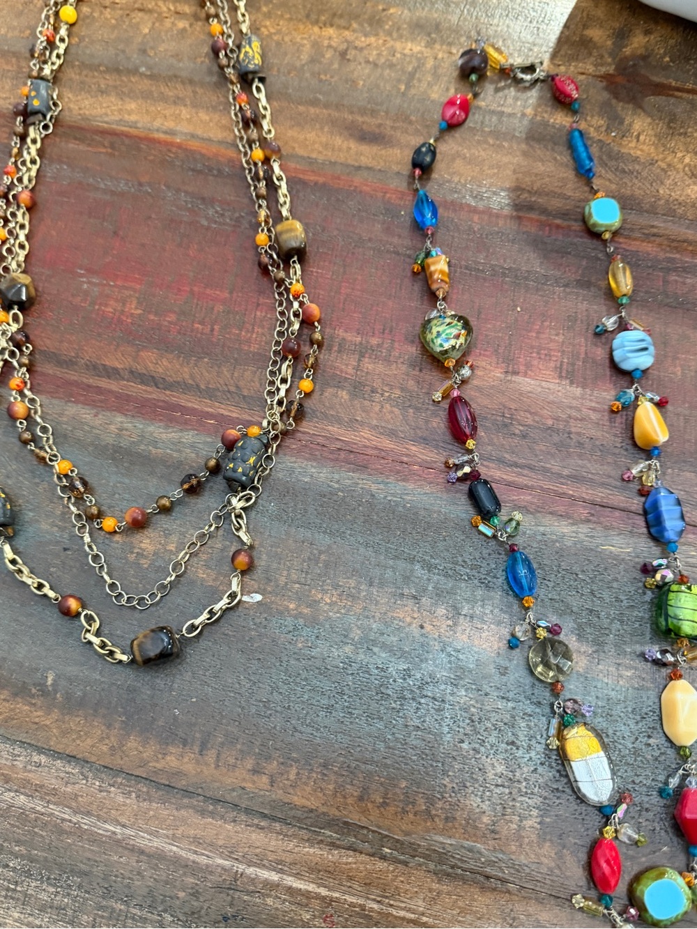 Multicolor Beaded Layered Necklace - Women Jewelry